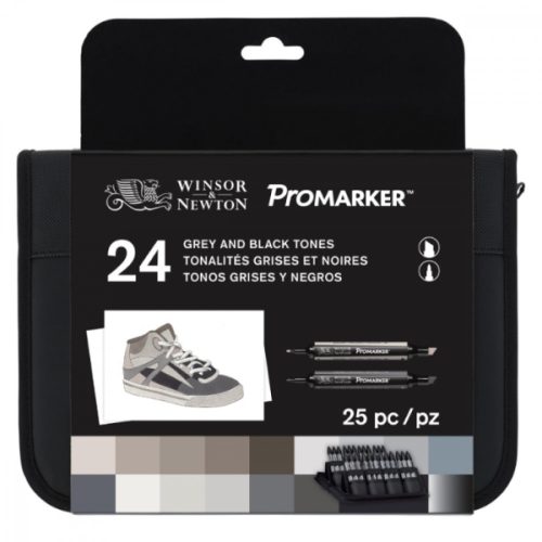 ProMarker® Grey and black tones set 24 db, filctoll készlet.,