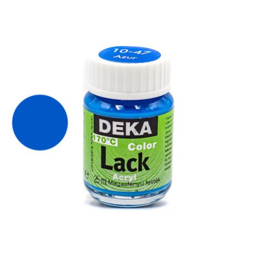 Deka Color Lack, fényes akrilfesték, 25ml, azúrkék