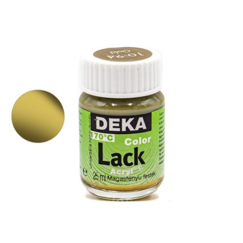 Deka Color Lack, fényes akrilfesték, 25ml, arany