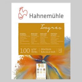   Hahnemühle Mould-made Ingres pasztell tömb, 9 szín, 24x31cm, 20 lap