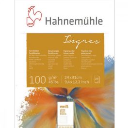   Hahnemühle Mould-made Ingres pasztell tömb, fehér, 24x31 cm, 20 lap