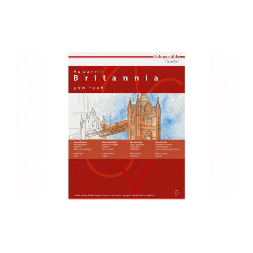 Hahnemühle Britannia akvarell szatén blokk 17x24cm 12lap, 300g/m2 szatén felületű, savmentes