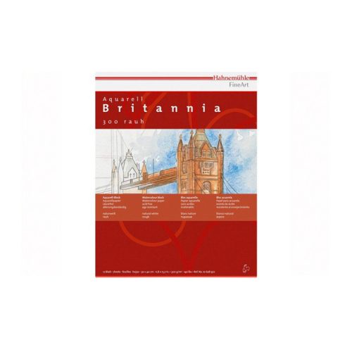 Hahnemühle Britannia akvarell szatén blokk 30x40cm 12lap, 300g/m2 szatén felületű, savmentes