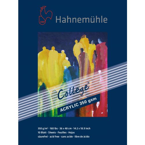 Hahnemühle College festőblokk, festőkarton 24x32cm, 350g/m² - 10lap