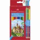 Faber-Castell színes ceruza 12db + 3db kétszínű ceruza