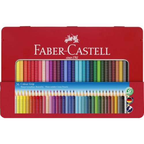 Faber-Castell GRIP színes ceruza 36db - fém dobozban