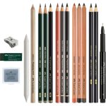 Faber-Castell művészceruza készlet 17db - Discovery Set Dry Mediums