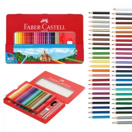   Faber-Castell színes ceruza készlet 48db fémdobozban + kiegészítők