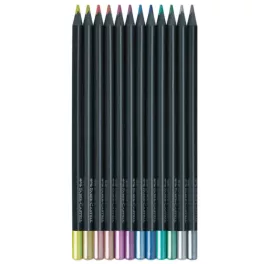   Faber-Castell színes ceruza készlet - Black Edition Metál - 12db
