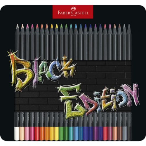Faber-Castell színes ceruza készlet - Black Edition - 24db fém dobozban