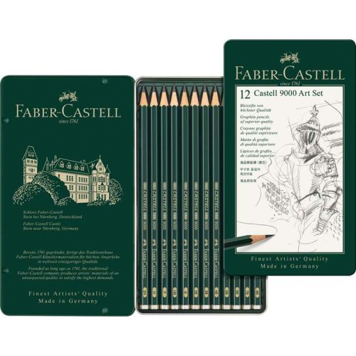 Faber-Castell 12 db-os grafitceruza készlet, Castell 9000 ART 8B-2H