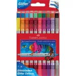 Faber-Castell kétvégű csillámos filctoll készlet 20db