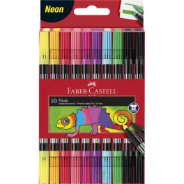Faber-Castell kétvégű filctoll készlet NEON 10db