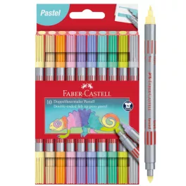   Faber-Castell kétvégű filctoll készlet pasztell színek 10db