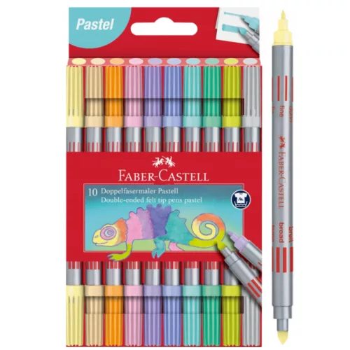 Faber-Castell kétvégű filctoll készlet pasztell színek 10db