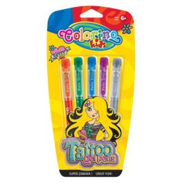   Colorino TATTOO csillámos tetováló zseléstoll készlet 5db-os 