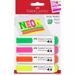 Textilfilc készlet Faber-Castell neon színek 4szín/készlet