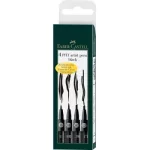 Faber-Castell Pitt művész filctoll fekete 4db-os