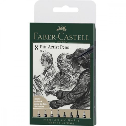 Faber-Castell Pitt Artist filc 8 db fekete válogatás