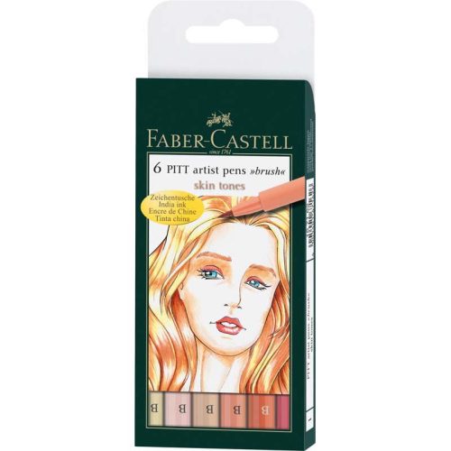 Faber-Castell Pitt művész filc 6db "brush" bőrszín