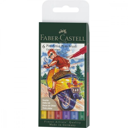 Faber-Castell Pitt Artist ecsetfilc készlet, 6db - színkör
