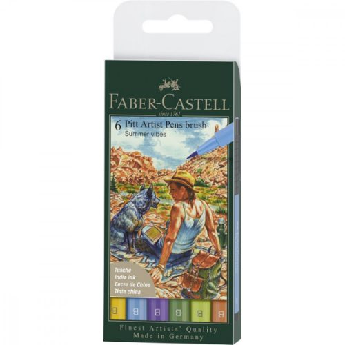 Faber-Castell Pitt Artist ecsetfilc készlet, 6db - nyári hangulat