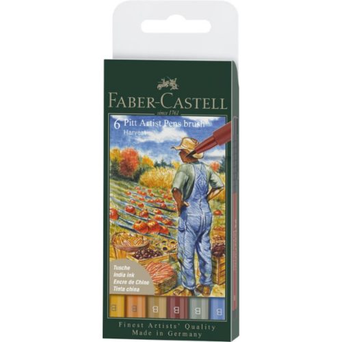 Faber-Castell Pitt Artist ecsetfilc készlet, 6db - aratás