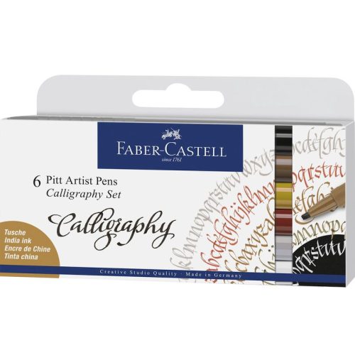 Faber-Castell Pitt filc készlet kalligráfiához C (2,5mm), 6db 