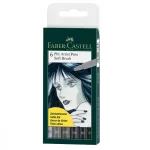 Faber-Castell Pitt művész filctoll (soft brush) szürkeárnyalatos 6db