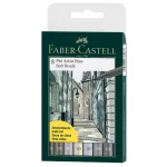 Faber-Castell Pitt művész filctoll 8db-os SB (szürkeárnyalatok)