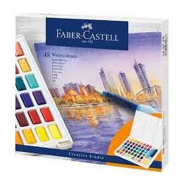   Faber-Castell Creative Studio akvarell festék készlet 48 szín + víztartályos ecset