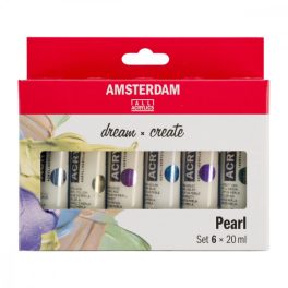   Talens Amsterdam akrilfesték készlet 6x20ml - gyöngyház színek