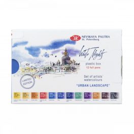   St. Petersburg 'White Nights' Urban Landscape akvarellfesték 12szilke/készlet műanyag dobozban
