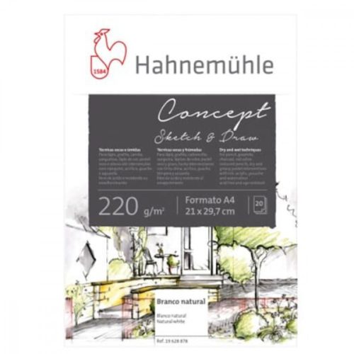 Rajz- és festőtömb, Hahnemühle, Concept, 220 g, 20 lap, A4