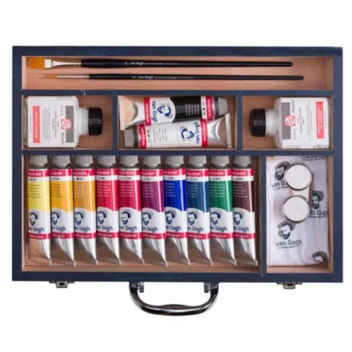 Talens Van Gogh akrilfesték készlet - Starter Box XL 19 db-os, fadobozos