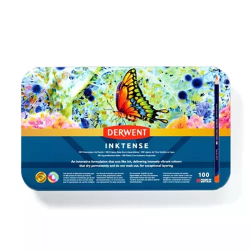 Derwent INKTENSE akvarell tintaceruza 100 szín, fémdobozos