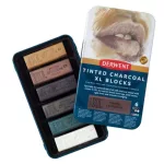 Derwent XL Tinted Charcoal kréta készlet, 6 db-os