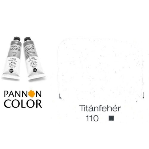 Pannoncolor akrilfesték, titánfehér 110/1, 38ml