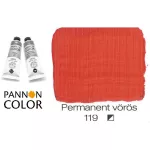 Pannoncolor akrilfesték, permanens vörös 119/1, 38ml