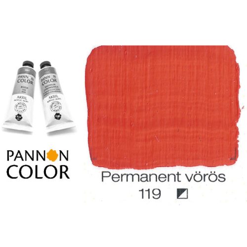 Pannoncolor akrilfesték, permanens vörös 119/1, 38ml