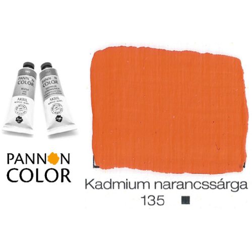 Pannoncolor akrilfesték, kadmium narancs 135/2, 38ml
