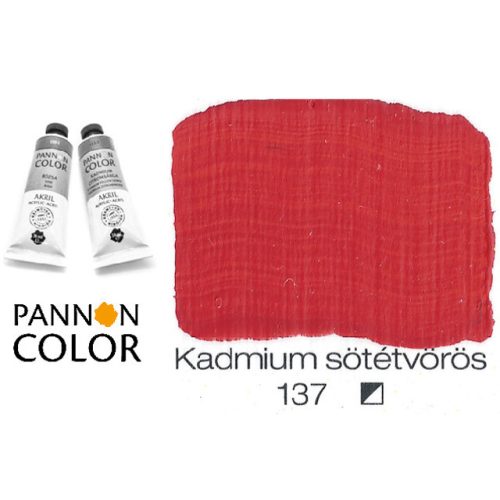 Pannoncolor akrilfesték, kadmium sötét vörös 137/2, 38ml