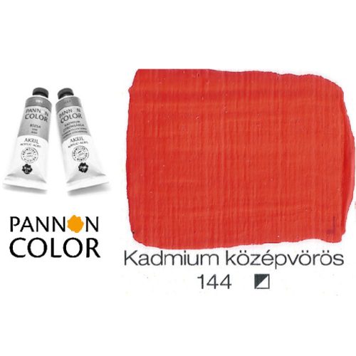 Pannoncolor akrilfesték, kadmium közép vörös 144/2, 38ml