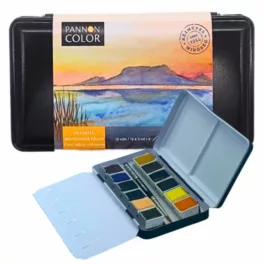   Pannoncolor akvarell készlet 12x2ml fémdobozban - Vizes tájkép válogatás