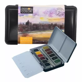   Pannoncolor akvarell készlet 12x2ml fémdobozban - Városkép válogatás