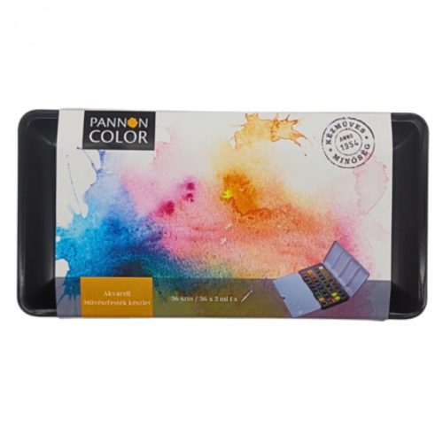 Pannoncolor akvarell szilke készlet 36x2ml fémdobozban