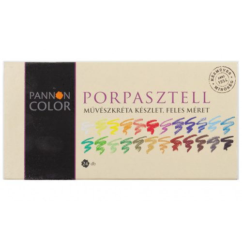 Pannoncolor porpasztellkréta feles 24szín/készlet