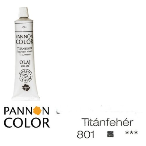 Pannoncolor olajfesték, titánfehér 801/1, 80ml *