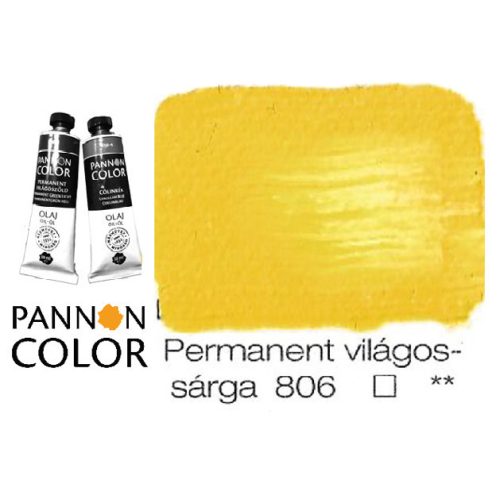 Pannoncolor olajfesték, permanent világossárga 806/1, 38ml ***