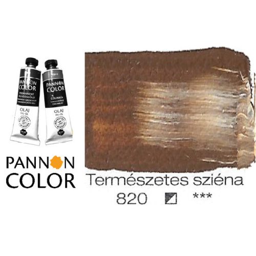 Pannoncolor olajfesték, természetes sziéna 820/1, 38ml **